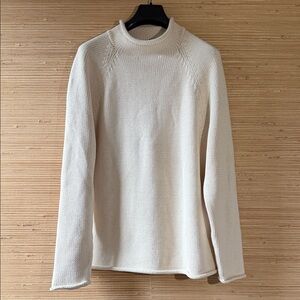 J. Crew Men's Cream Roll Neck Sweater